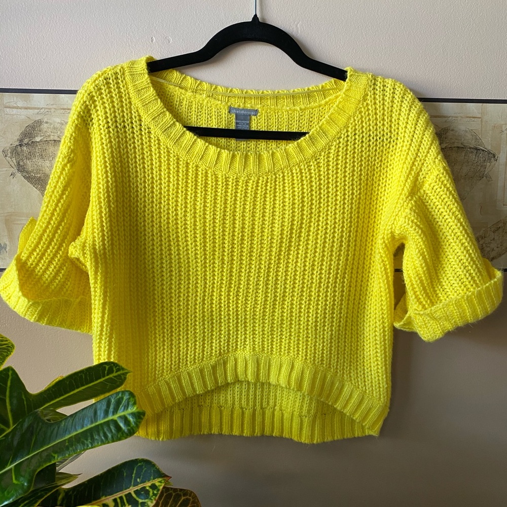 Yellow Sweater Top
